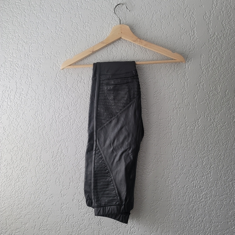 Black Faux Leather Leggings